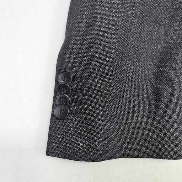 BOSS HUGO BOSS Mens 38R Blazer Slim Fit Micro-Pattern Wool Silk Suit Jacket Gray - Picture 5 of 16